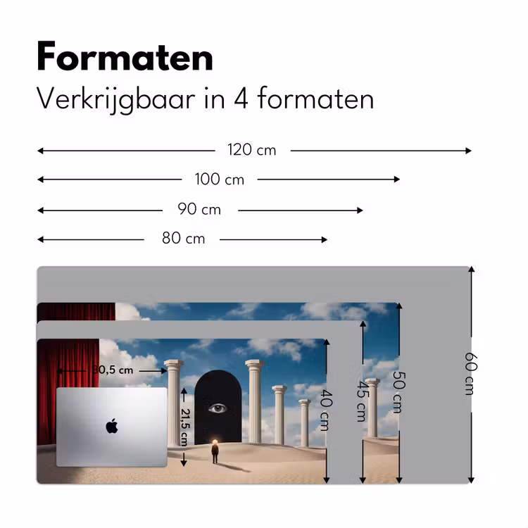 Bureau onderlegger - Droom - Woestijn - Oog - Droom - Woestijn - Oog Muismat XXL klein