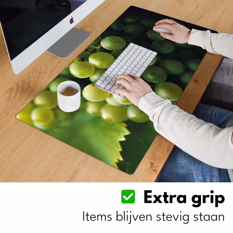 Druiven - Tros - Groen Muismat XXL klein -sfeer3