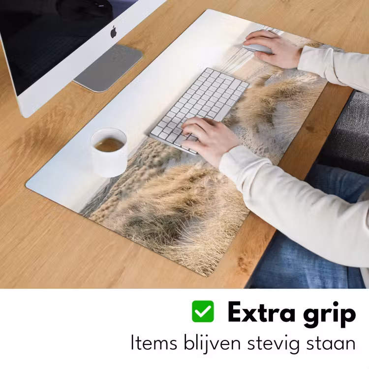 Duinen - Strand - Beige Muismat XXL klein -sfeer3