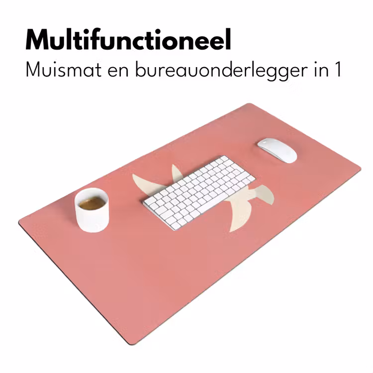 Duiven - Wit - Sierlijk Muismat XXL klein -sfeer4