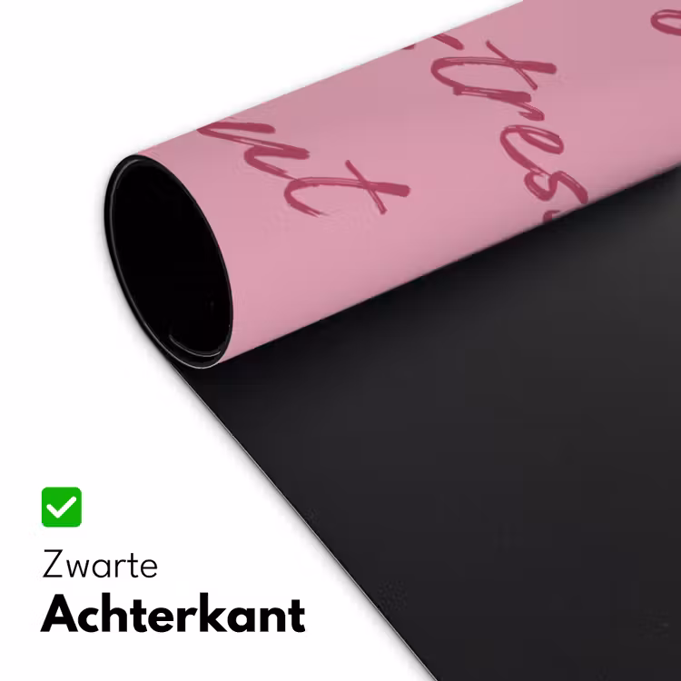 Eat me out don't stress me out - Roze - Handgeschreven Muismat XXL klein -sfeer2