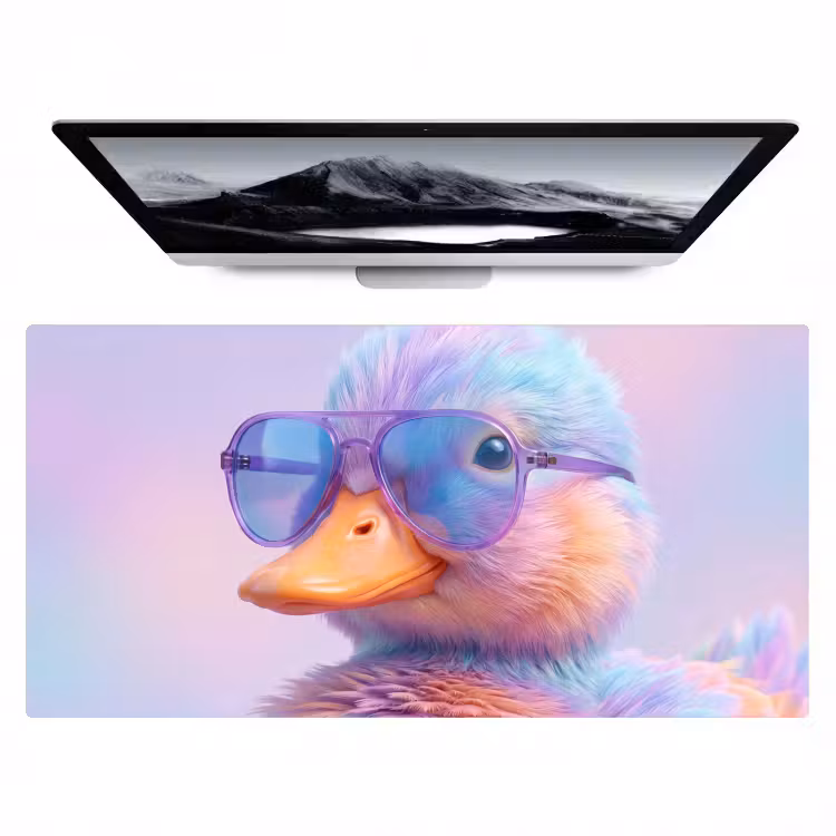 Eend - bril - Pastel Muismat XXL klein -zzz3d