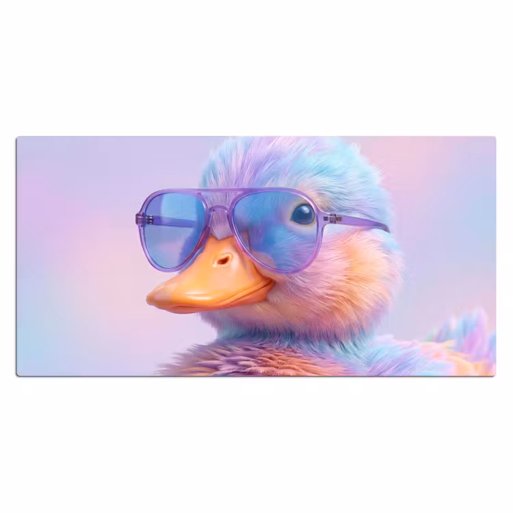 Eend - bril - Pastel Muismat XXL klein -3d_leeg