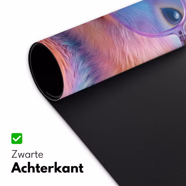 Eend - bril - Pastel Muismat XXL klein -sfeer2