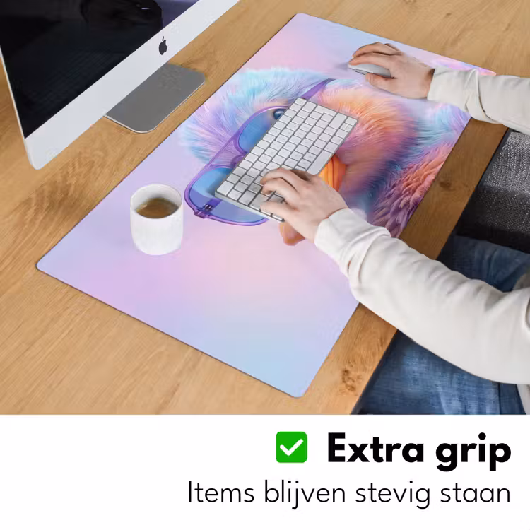 Eend - bril - Pastel Muismat XXL klein -sfeer3