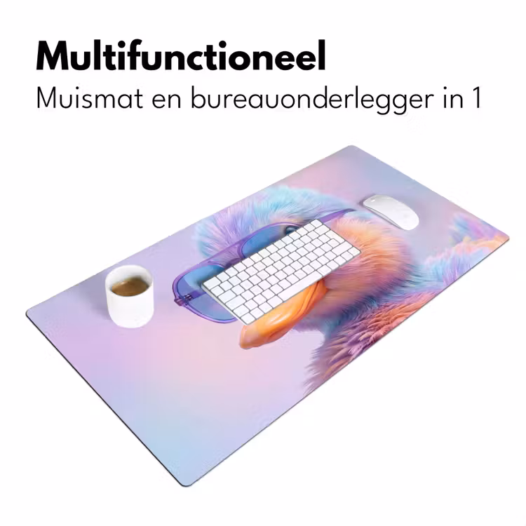 Eend - bril - Pastel Muismat XXL klein -sfeer4