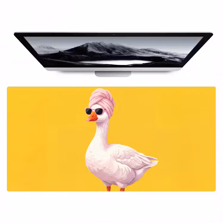 Eend - Zonnebril - Geel Muismat XXL klein -zzz3d
