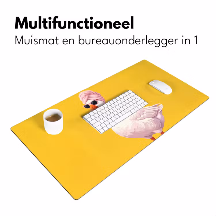 Eend - Zonnebril - Geel Muismat XXL klein -sfeer4