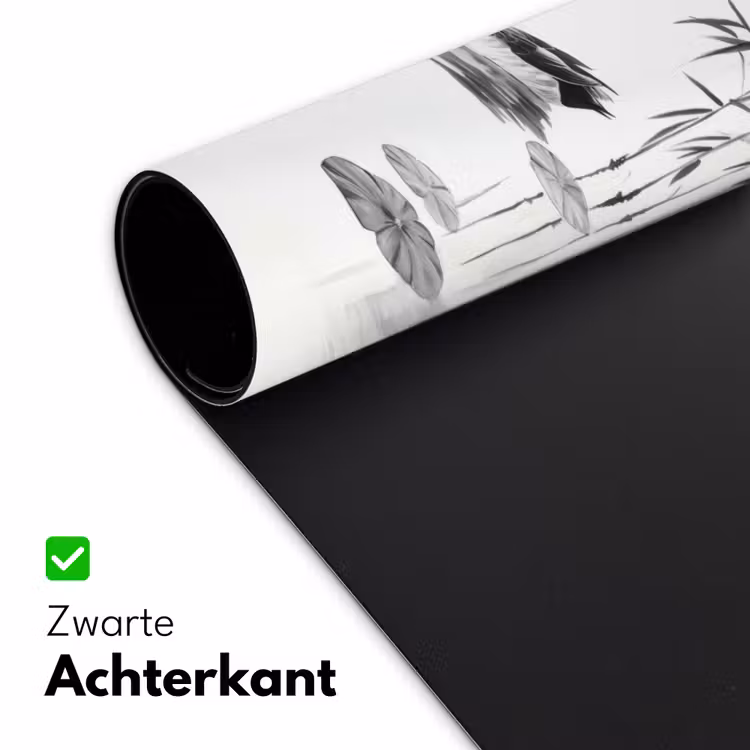 Eenden - Waterlelies - Riet - Zwart Muismat XXL klein -sfeer2