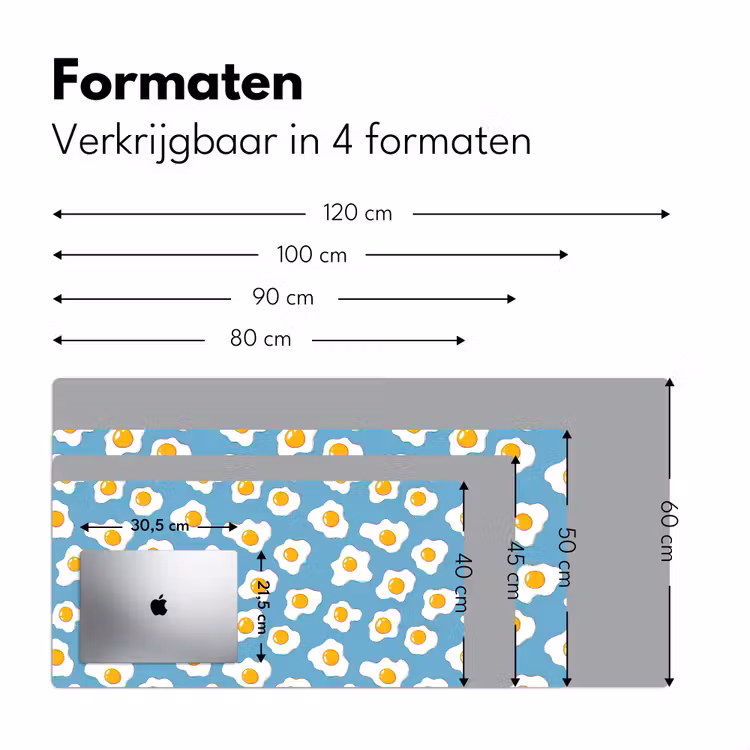 Eieren - Dooiers - Blauw Muismat XXL klein 681 -sfeer5