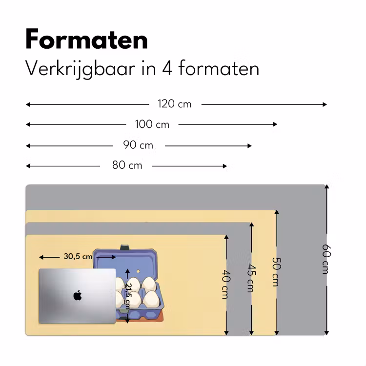 Eieren - Doos - Minimalistisch - Blauw Muismat XXL klein -sfeer5