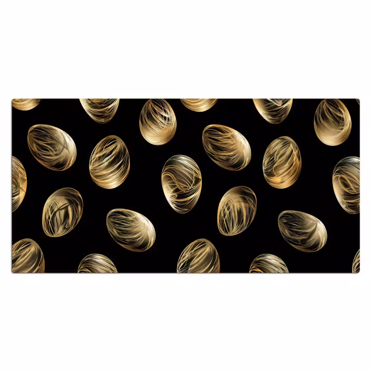 Eieren - Goud - Patroon Muismat XXL klein -3d_leeg