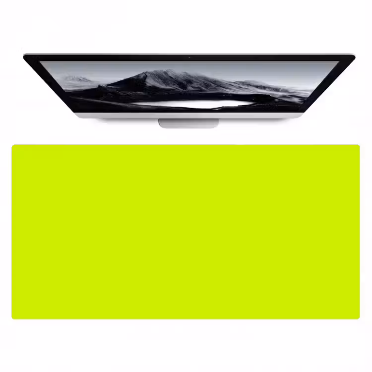 Electric - Lemon - Geel Muismat XXL klein 681 -zzz3d