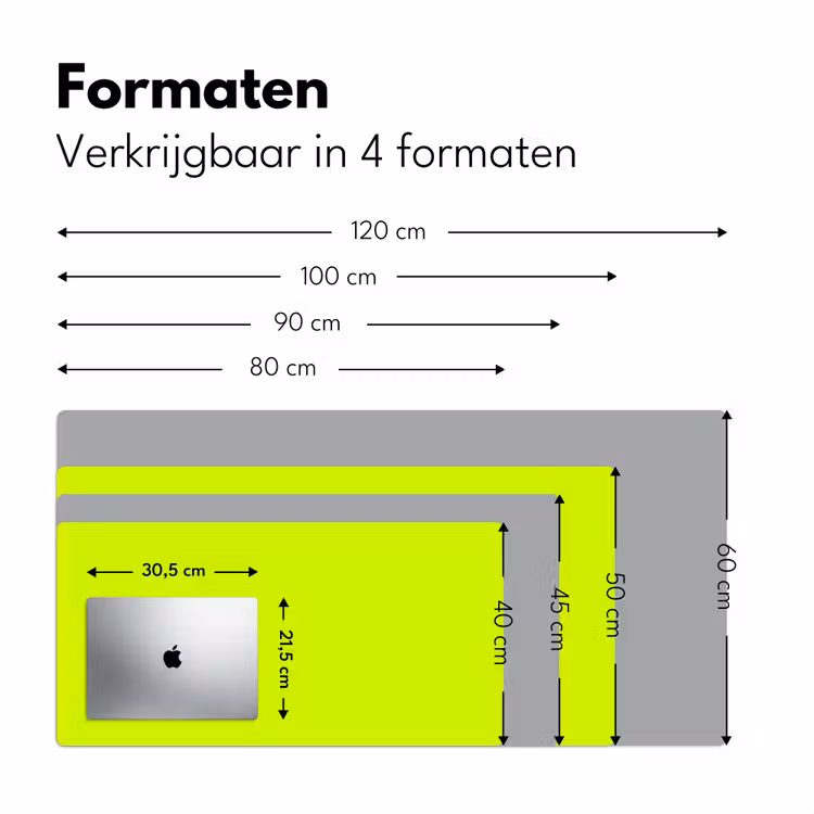 Electric - Lemon - Geel Muismat XXL klein 681 -sfeer5