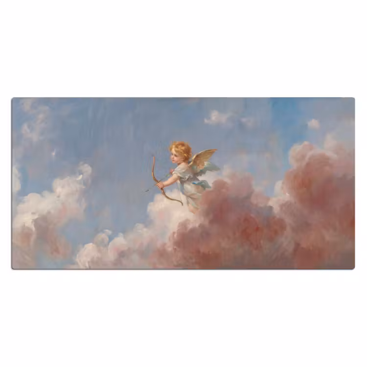 Engel - Pijl en boog - Mythologie - Klassiek Muismat XXL klein -3d_leeg