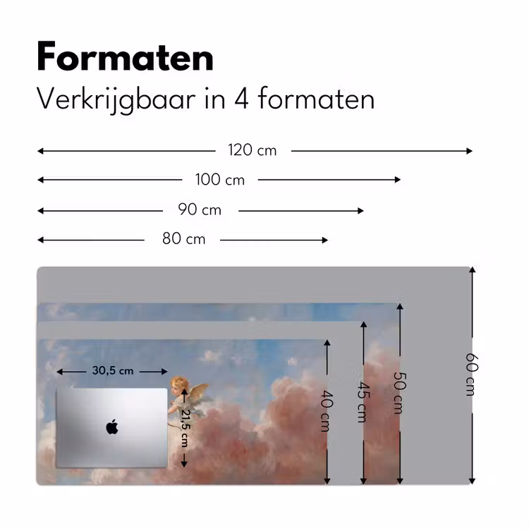 Engel - Pijl en boog - Mythologie - Klassiek Muismat XXL klein -sfeer5