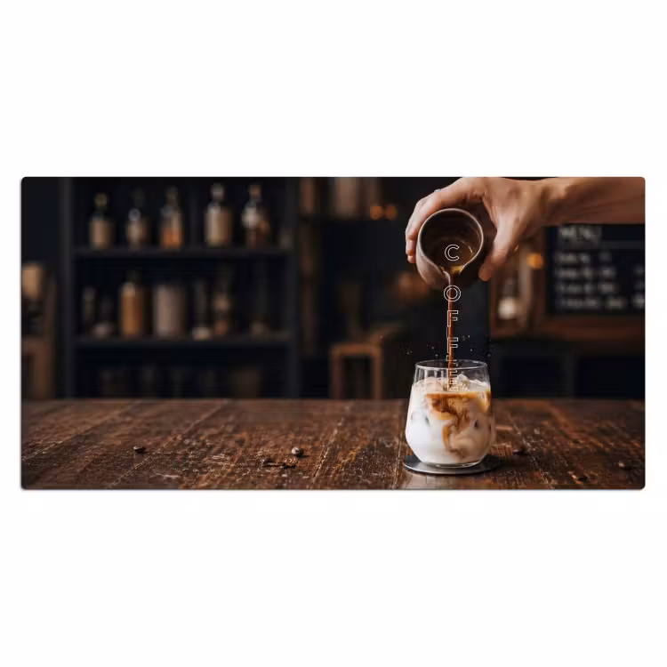 Espresso - Melk - Café Muismat XXL klein -3d_leeg