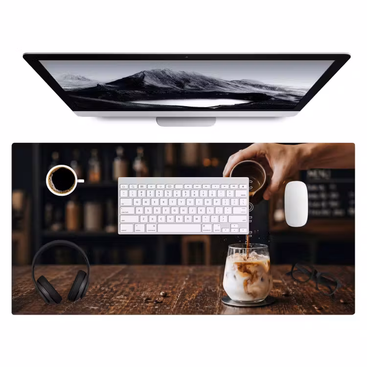 Espresso - Melk - Café Muismat XXL klein -3d