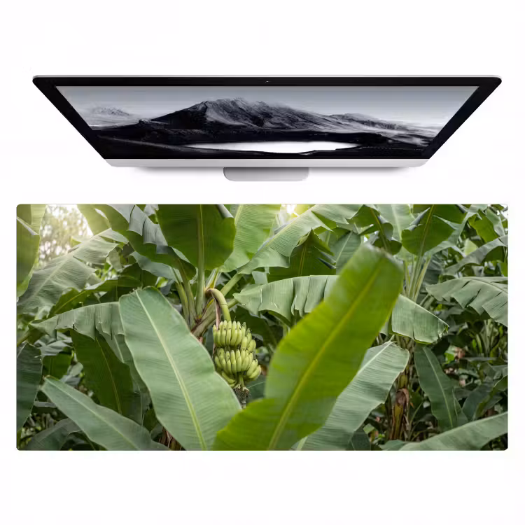 Eten - Bananen - Plantage - Groen Muismat XXL klein -zzz3d