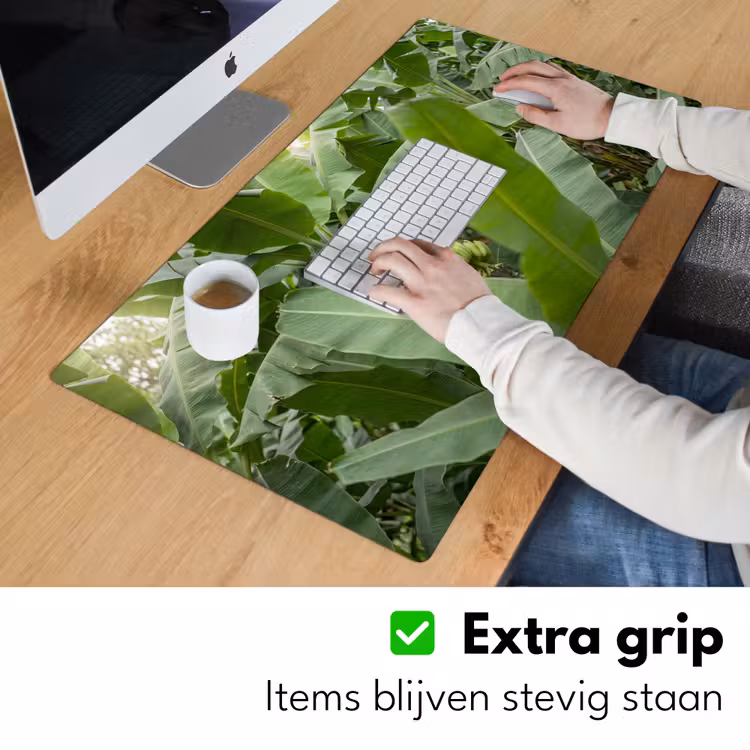 Eten - Bananen - Plantage - Groen Muismat XXL klein -sfeer3