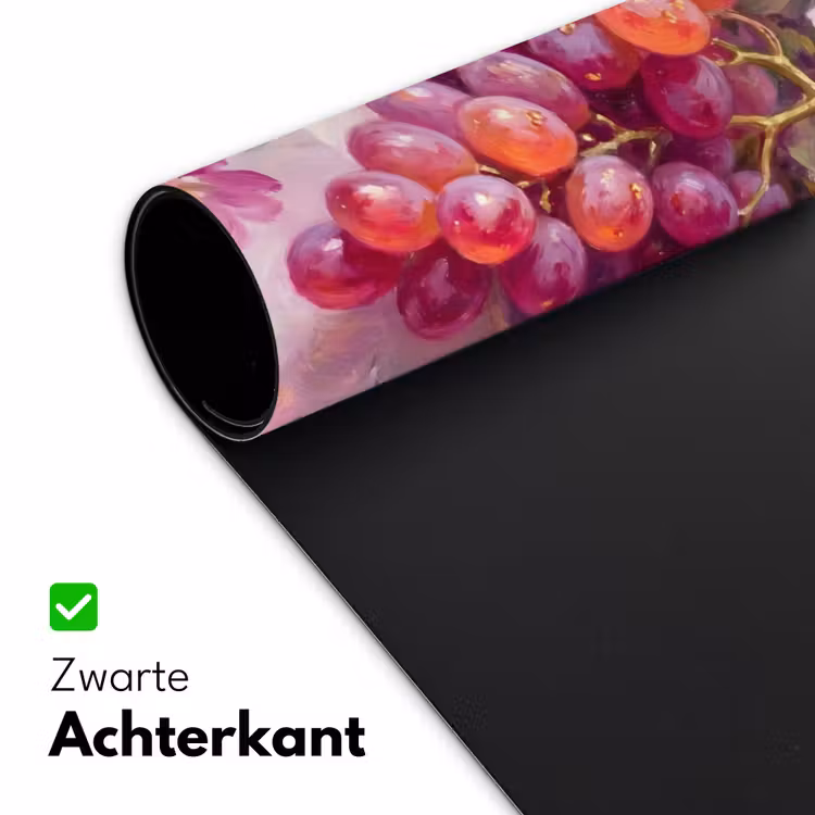 Eten - Bloemen - Stilleven - Roze - Goud Muismat XXL klein -sfeer2