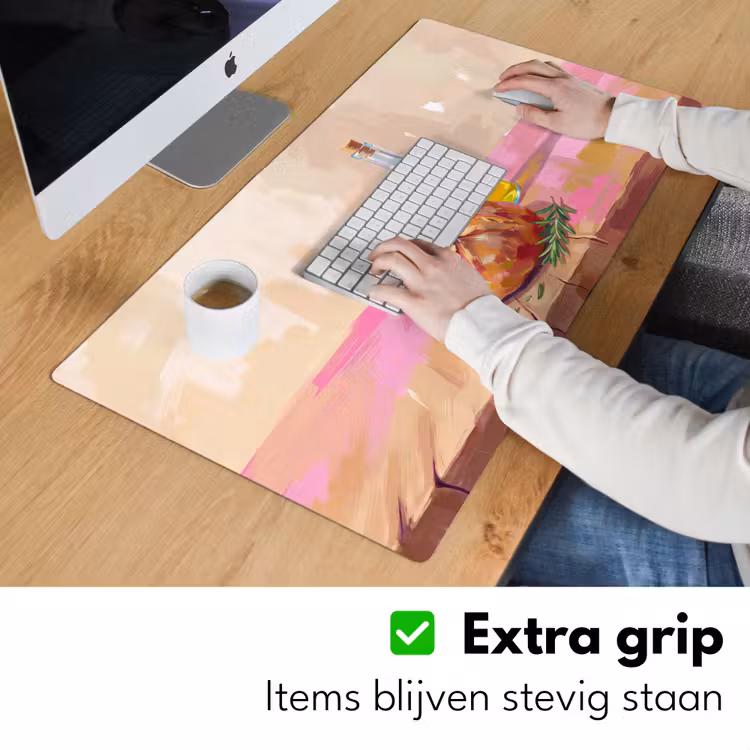 Eten - Brood - Olijfolie - Abstract - Keuken Muismat XXL klein -sfeer3