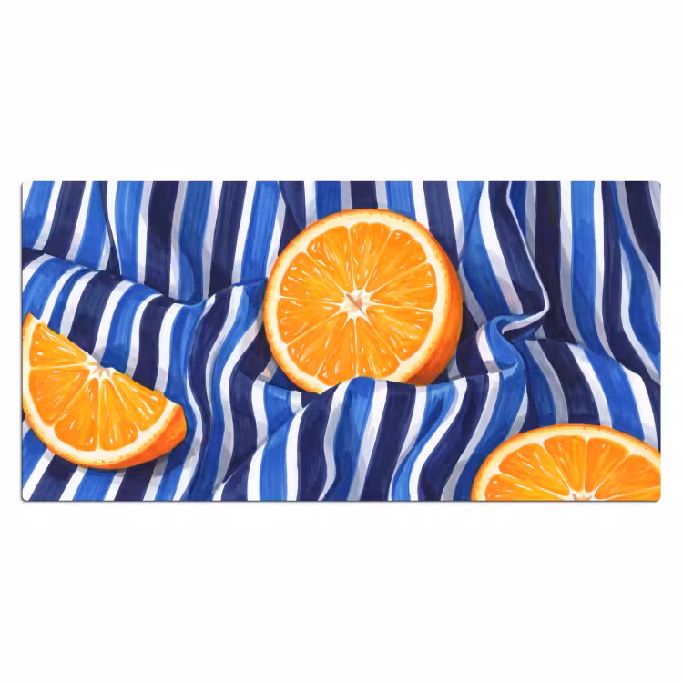 Bureau onderlegger - Eten - Fruit - Oranje - Eten - Fruit - Oranje Muismat XXL klein