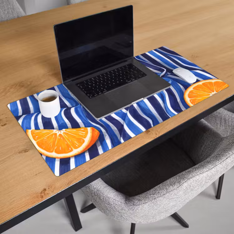 Bureau onderlegger - Eten - Fruit - Oranje - Eten - Fruit - Oranje Muismat XXL klein