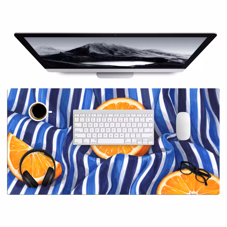 Bureau onderlegger - Eten - Fruit - Oranje - Eten - Fruit - Oranje Muismat XXL klein