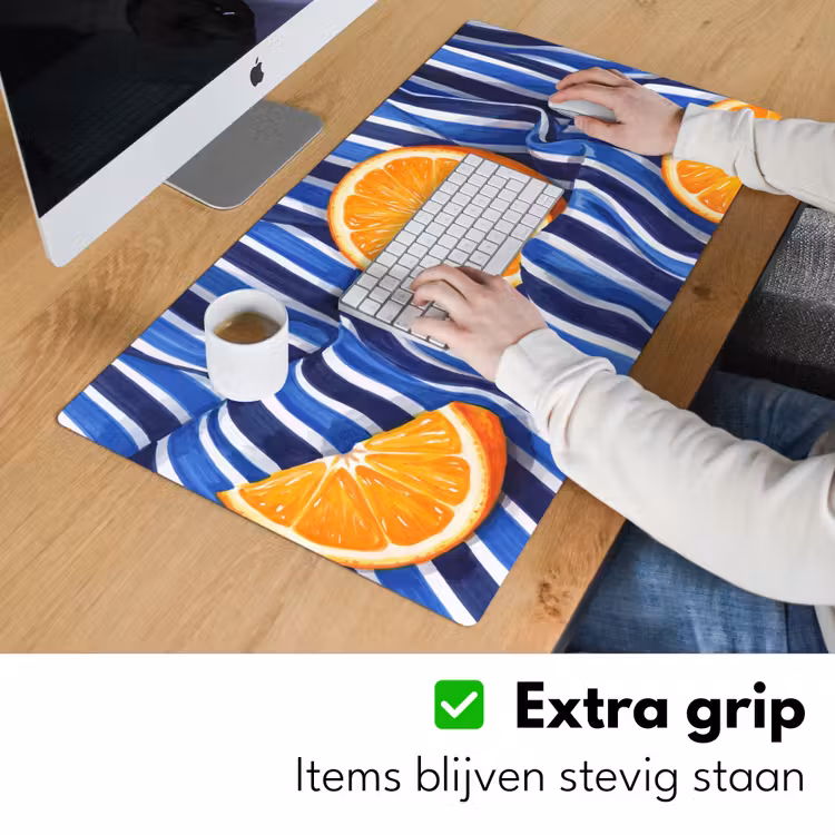 Bureau onderlegger - Eten - Fruit - Oranje - Eten - Fruit - Oranje Muismat XXL klein