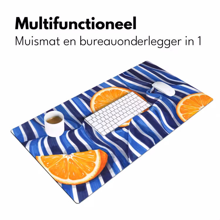 Bureau onderlegger - Eten - Fruit - Oranje - Eten - Fruit - Oranje Muismat XXL klein