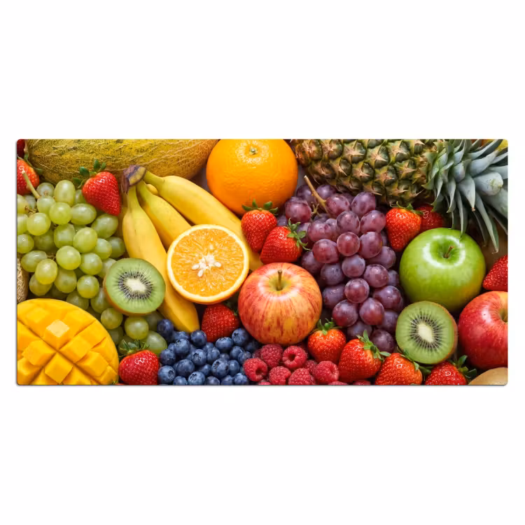 Eten - Fruit - Vers - Kleurrijk - Voeding Muismat XXL klein -3d_leeg