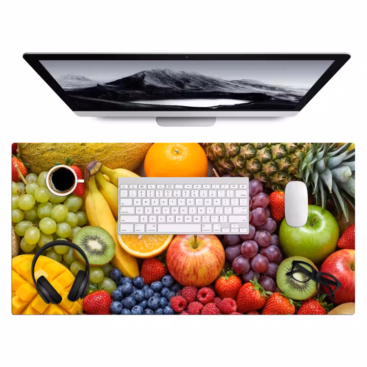 Eten - Fruit - Vers - Kleurrijk - Voeding Muismat XXL klein -3d