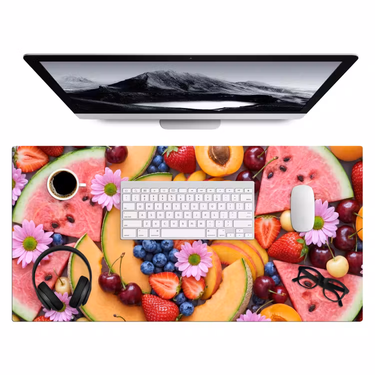 Eten - Fruit - Zomer - Kleurrijk Muismat XXL klein -3d