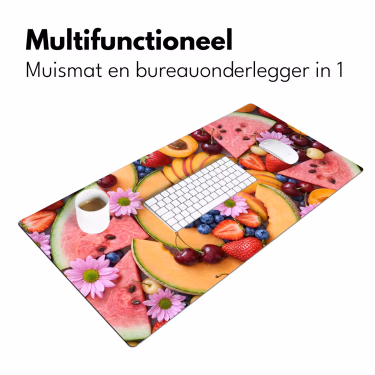 Eten - Fruit - Zomer - Kleurrijk Muismat XXL klein -sfeer4