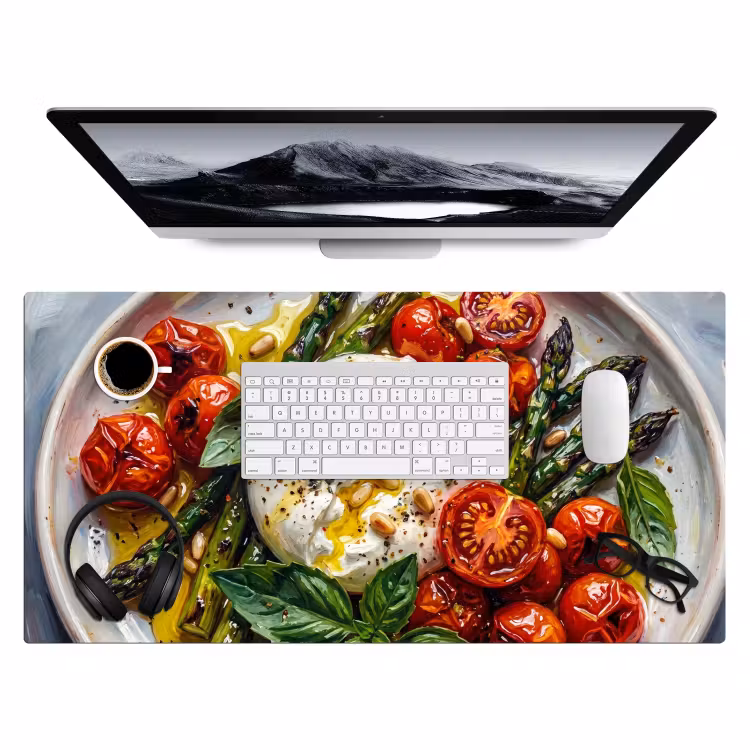 Eten - Groenten - Kaas - Modern - Vers Muismat XXL klein -3d