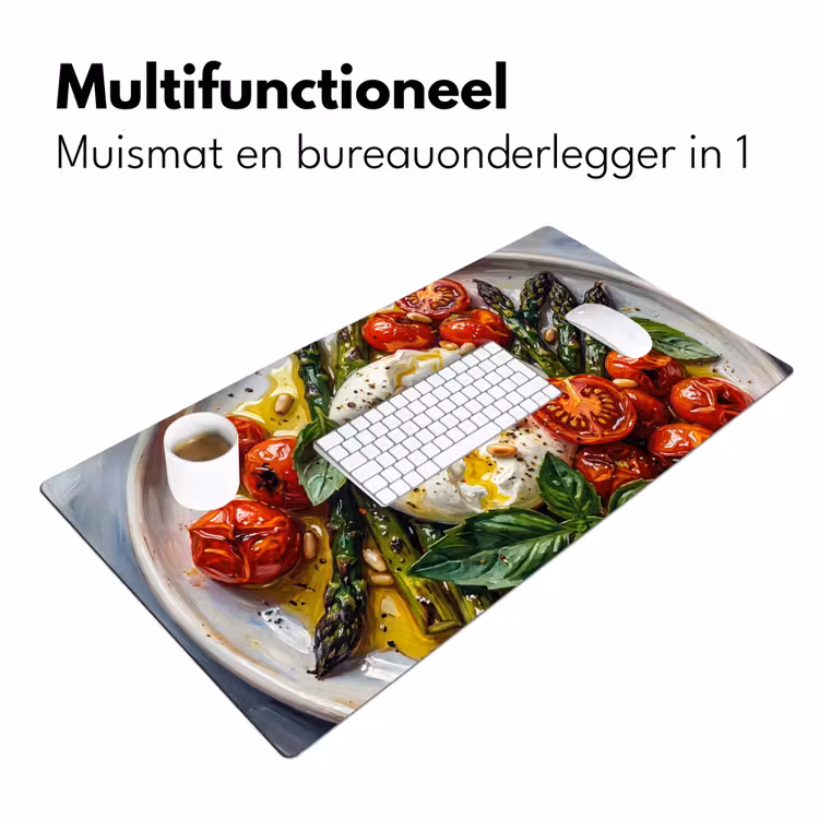 Eten - Groenten - Kaas - Modern - Vers Muismat XXL klein -sfeer4