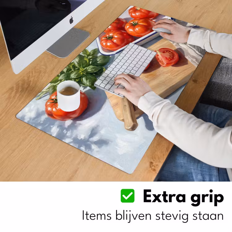 Eten - Keuken - Ingrediënten - Stillleven - Rood Muismat XXL klein -sfeer3