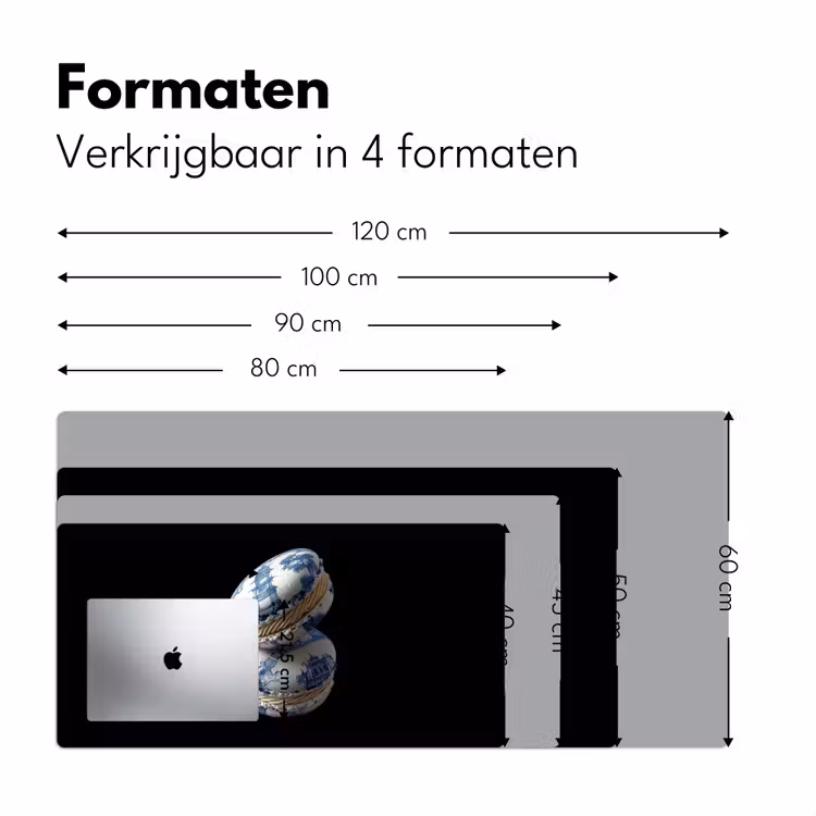 Eten - Macarons - Delfts blauw - Koekjes Muismat XXL klein -sfeer5