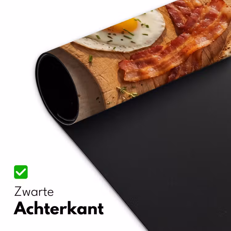 Eten - Ontbijt - Hout - Rustiek - Geel Muismat XXL klein -sfeer2