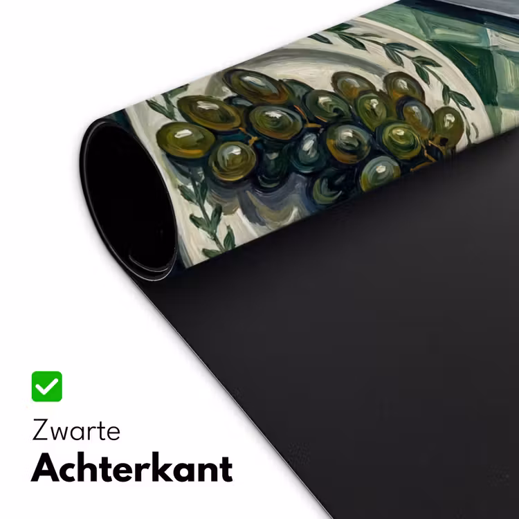 Eten - Ontbijt - Tafel - Modern - Groen Muismat XXL klein -sfeer2