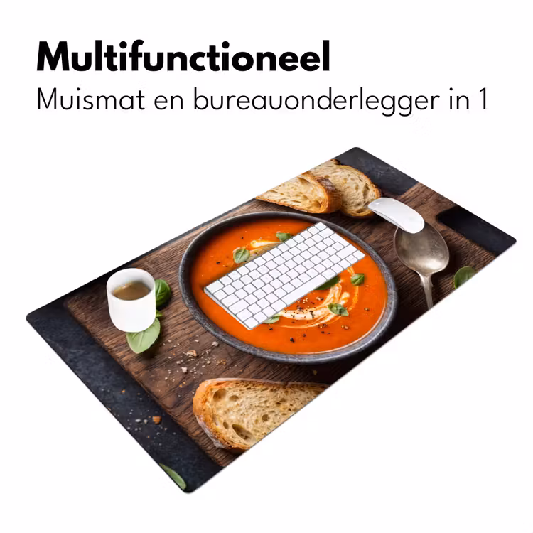 Eten - Soep - Basilicum - Rustiek - Rood Muismat XXL klein -sfeer4