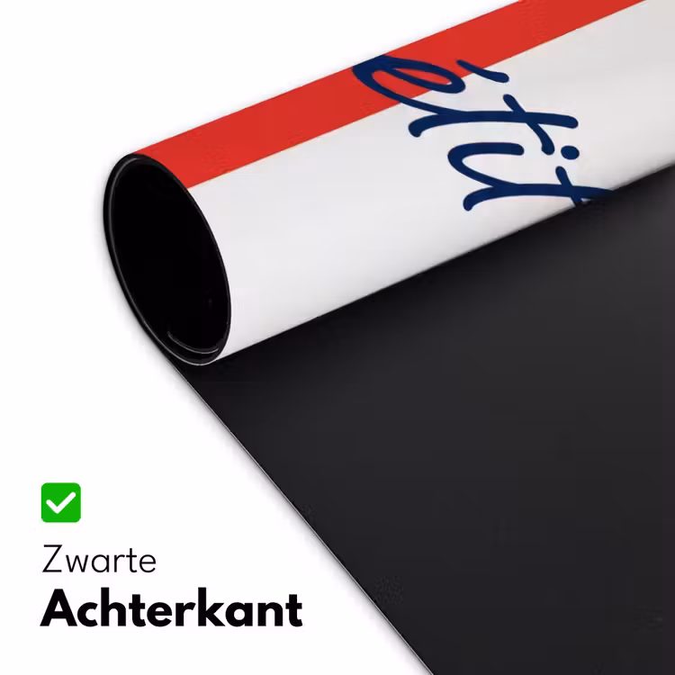 Eten - Spreuk - Keuken - Grafisch - Rood-Wit Muismat XXL klein -sfeer2