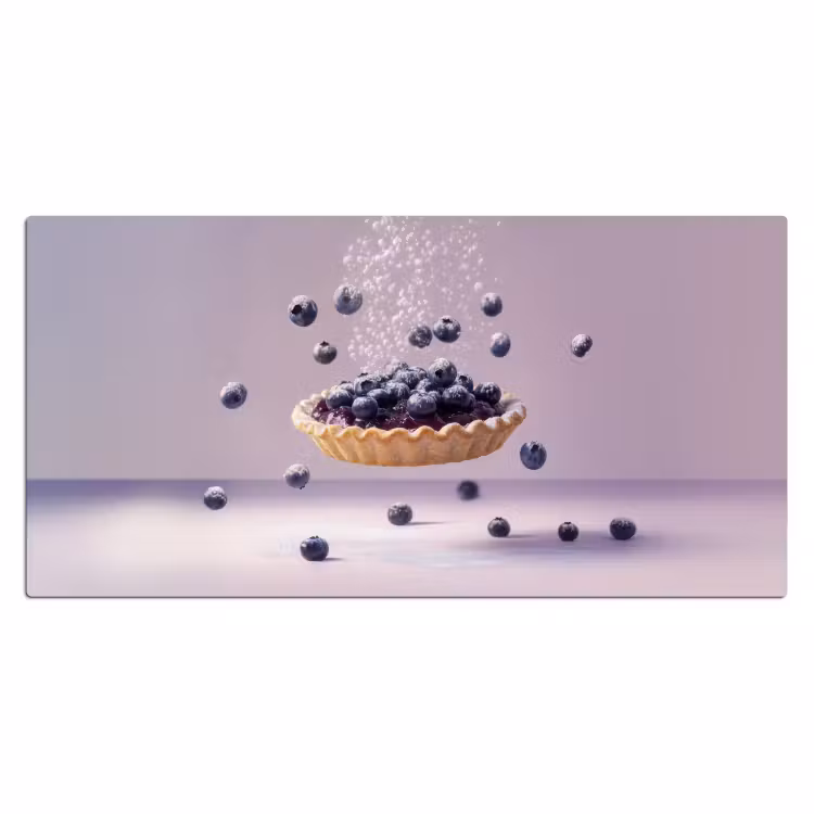 Eten - Taart - Bessen - Blauw Muismat XXL klein -3d_leeg