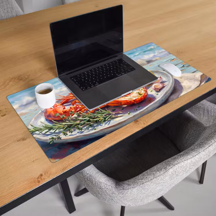 Eten - Zee - Kust - Modern - Blauw Muismat XXL klein -sfeer1