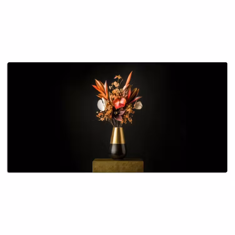 Exotisch - Boeket - Vaas - Goud Muismat XXL klein -3d_leeg