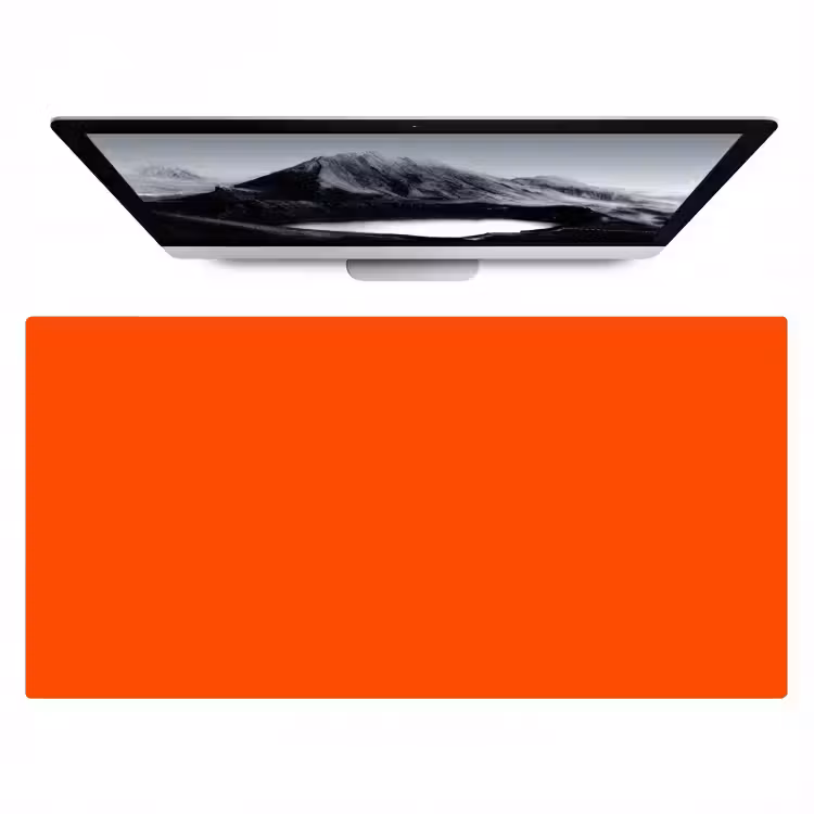 Fiery - Tangerine - Oranje Muismat XXL klein 681 -zzz3d