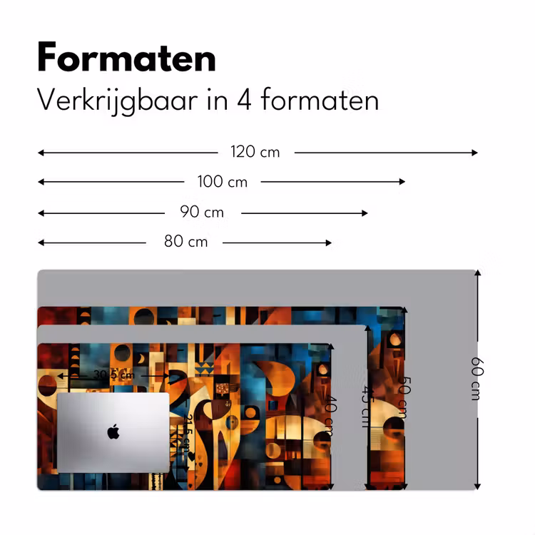 Figuren - Abstract - Symbolen Muismat XXL klein -sfeer5