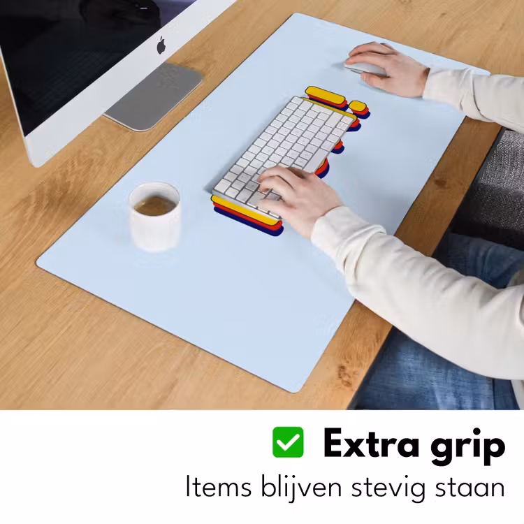 Fijn - Geel - Oranje Muismat XXL klein -sfeer3