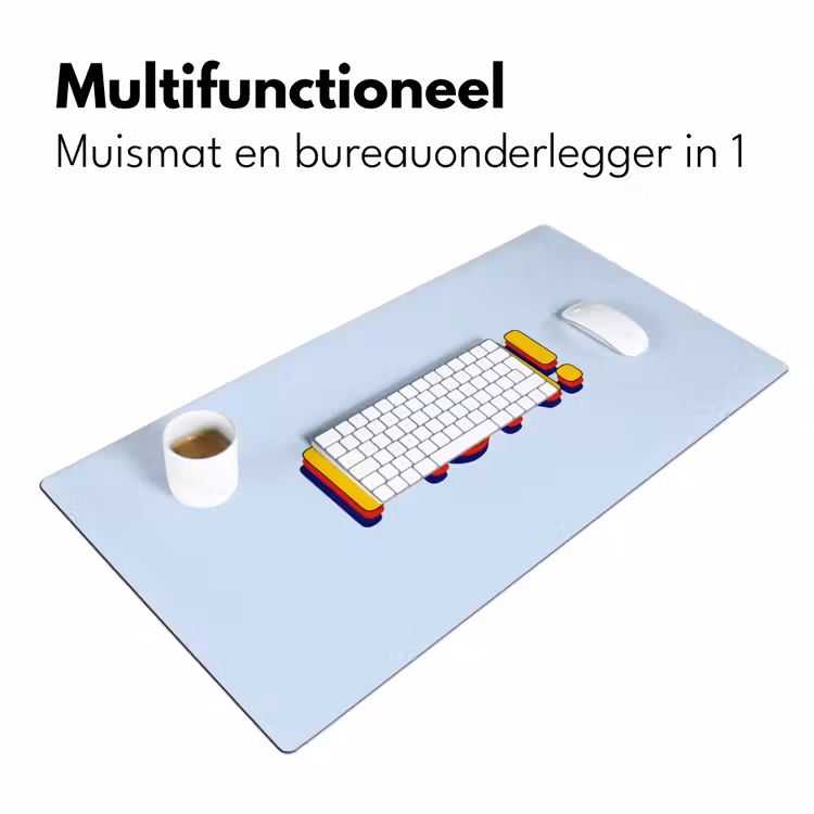 Fijn - Geel - Oranje Muismat XXL klein -sfeer4